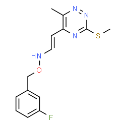 5-(2-([(3-FLUOROBENZYL)OXY]AMINO)VINYL)-6-METHYL-3-(METHYLSULFANYL)-1,2,4-TRIAZINE structure
