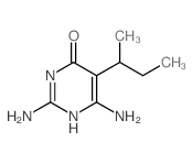 4(1H)-Pyrimidinone,2,6-diamino-5-(1-methylpropyl)- (9CI)结构式