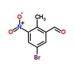 5-Bromo-2-methyl-3-nitrobenzaldehyde结构式