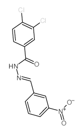 3,4-dichloro-N-[(E)-(3-nitrophenyl)methylideneamino]benzamide结构式