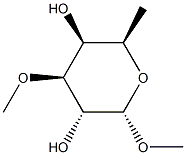 Methyl 6-deoxy-3-O-methyl-α-D-galactopyranoside结构式