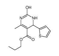 5-Pyrimidinecarboxylicacid,1,2,3,4-tetrahydro-6-methyl-2-oxo-4-(2-thienyl)-,propylester(9CI)结构式