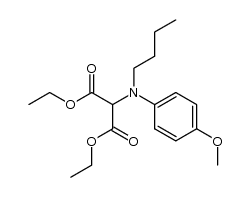 diethyl 2-[butyl(p-methoxyphenyl)amino]malonate Structure