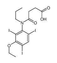 3-[[N-(3-Ethoxy-2,4,6-triiodophenyl)-N-propylamino]carbonyl]propionic acid结构式