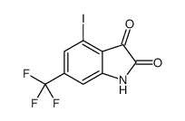 4-iodo-6-(trifluoromethyl)-1H-indole-2,3-dione结构式