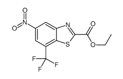 ethyl 5-nitro-7-(trifluoromethyl)-1,3-benzothiazole-2-carboxylate结构式