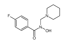 4-fluoro-N-hydroxy-N-(piperidin-1-ylmethyl)benzamide结构式