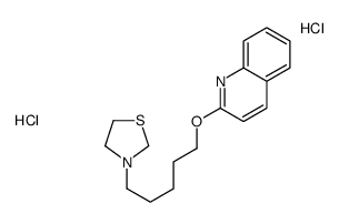 3-(5-quinolin-2-yloxypentyl)-1,3-thiazolidine,dihydrochloride结构式