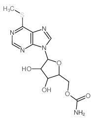 Inosine,6-S-methyl-6-thio-, 5'-carbamate (9CI)结构式