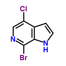 7-Bromo-4-chloro-1H-pyrrolo[2,3-c]pyridine结构式