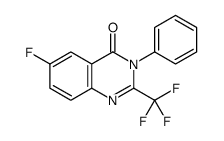 6-fluoro-3-phenyl-2-(trifluoromethyl)quinazolin-4-one结构式