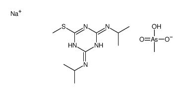 sodium,hydroxy(methyl)arsinate,6-methylsulfanyl-2-N,4-N-di(propan-2-yl)-1,3,5-triazine-2,4-diamine结构式