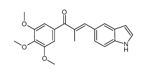 (E)-2-methyl-3-(1H-indol-5-yl)-1-(3,4,5-trimethoxyphenyl)prop-2-en-1-one Structure