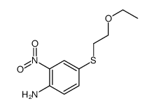 4-(2-ethoxyethylsulfanyl)-2-nitroaniline结构式