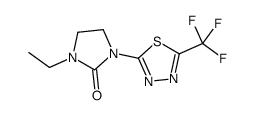 1-ethyl-3-[5-(trifluoromethyl)-1,3,4-thiadiazol-2-yl]imidazolidin-2-one结构式