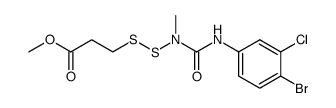 N-(2-Carbomethoxyethyldithio)-N-methyl-N'-(3-chlor-4-bromphenyl)-harnstoff结构式