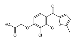 2,3-Dichloro-4-(5-methyl-2-thenoyl)phenoxyacetic acid结构式