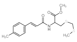 L-Cysteine, N-[3-(4-methylphenyl)-1-oxo-2-propenyl]-S-[(methylthio)methyl]-, methyl ester, (E)- (9CI) Structure