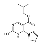 5-Pyrimidinecarboxylicacid,1,2,3,4-tetrahydro-6-methyl-2-oxo-4-(3-thienyl)-,2-methylpropylester(9CI) Structure