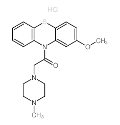 Ethanone,1-(2-methoxy-10H-phenothiazin-10-yl)-2-(4-methyl-1-piperazinyl)-, hydrochloride(1:2) structure