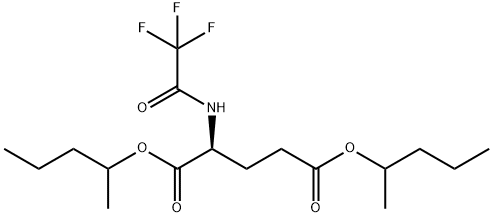 N-(Trifluoroacetyl)-L-glutamic acid bis(1-methylbutyl) ester structure