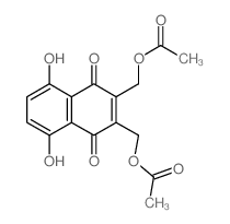 [3-(acetyloxymethyl)-1,4-dihydroxy-5,8-dioxo-naphthalen-2-yl]methyl acetate结构式