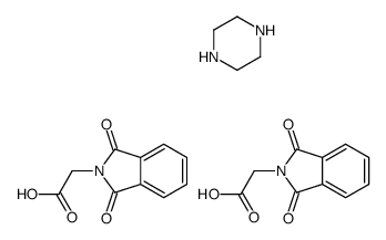 2-(1,3-dioxoisoindol-2-yl)acetic acid,piperazine Structure