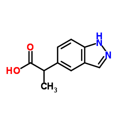 2-(1H-Indazol-5-yl)propanoic acid结构式