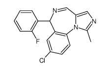 8-chloro-6-(2-fluorophenyl)-1-methyl-6H-imidazo[1,5-a][1,4]benzodiazepine结构式
