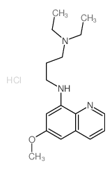 1,3-Propanediamine, N, N-diethyl-N- (6-methoxy-8-quinolinyl)-, dihydrochloride structure