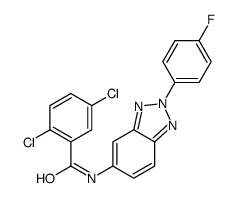 2,5-dichloro-N-[2-(4-fluorophenyl)benzotriazol-5-yl]benzamide结构式