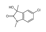 5-chloro-3-hydroxy-1,3-dimethylindol-2-one结构式