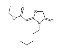 ethyl 2-(4-oxo-3-pentyl-1,3-thiazolidin-2-ylidene)acetate Structure
