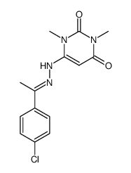 6-{[1-(4-chloro-phenyl)-ethylidene]-hydrazino}-1,3-dimethyl-1H-pyrimidine-2,4-dione Structure