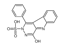 4-oxo-1-phenyl-3H-pyridazino[4,5-b]indole-2-sulfonic acid结构式