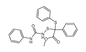Methyl-α-phenylthio-α-(N'-phenylthioureido)-phenylacetat结构式
