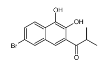1-(7-bromo-3,4-dihydroxynaphthalen-2-yl)-2-methylpropan-1-one结构式