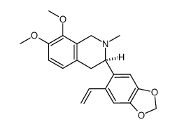 (R)-7,8-dimethoxy-2-methyl-3-(6-vinyl-benzo[1,3]dioxol-5-yl)-1,2,3,4-tetrahydro-isoquinoline结构式