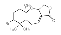 (3aR,4aS,7S,8aS)-7-溴-3a,4a,5,6,7,8,8a,9-八氢-4a,8,8-三甲基呋喃并[3,4-b][1]苯并氧杂卓-1(3H)-酮结构式