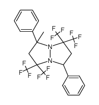 3-methyl-3,7-diphenyl-1,1,5,5-tetrakis-trifluoromethyl-tetrahydro-pyrazolo[1,2-a]pyrazole结构式