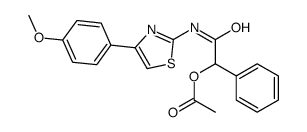 [2-[[4-(4-methoxyphenyl)-1,3-thiazol-2-yl]amino]-2-oxo-1-phenylethyl] acetate结构式