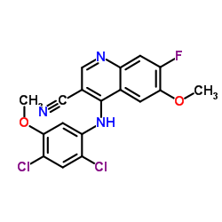 4-[(2,4-Dichloro-5-methoxyphenyl)amino]-7-fluoro-6-methoxy-3-quinolinecarbonitrile picture