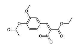 (Z)-3-(4-Acetoxy-3-methoxy-phenyl)-2-nitro-acrylic acid ethyl ester Structure