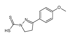 5-(4-methoxyphenyl)-3,4-dihydropyrazole-2-carbodithioic acid结构式