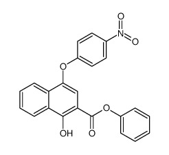 phenyl 1-hydroxy-4-(4-nitrophenoxy)-2-naphthoate结构式