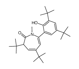 3,5-di-tert-butyl-7-(3,5-di-tert-butyl-2-hydroxy-phenyl)-1-methyl-1,3-dihydro-azepin-2-one Structure