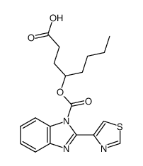 1-(1-carboxy-3-heptyloxycarbonyl)-2-(4-thiazolyl)-benzimidazole结构式