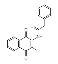 Benzeneacetamide,N-(3-chloro-1,4-dihydro-1,4-dioxo-2-naphthalenyl)- Structure