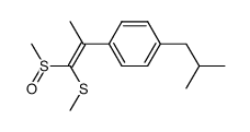 (2-(4-isobutylphenyl)-1-(methylsulfinyl)prop-1-en-1-yl)(methyl)sulfane结构式