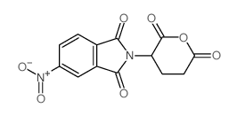 2-(2,6-dioxooxan-3-yl)-5-nitro-isoindole-1,3-dione Structure